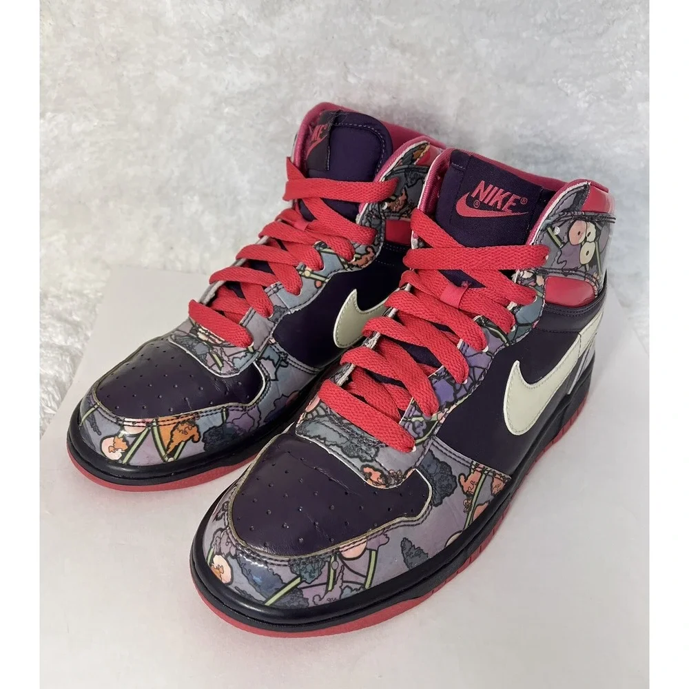 Vintage Nike Purple Pink Grand High Dunk Womens Sneaker Sz 8 Athletic Retro Y2K